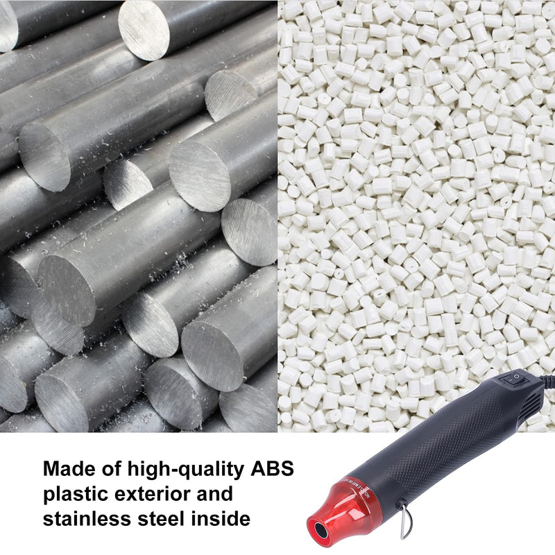 Heat Guns, 300 W ABS Shell 200 °C Hand Hot Air Blower for DIY Heat Shrink Film Embossed Powder Stamp (European Standard 230 V) European standard 230V