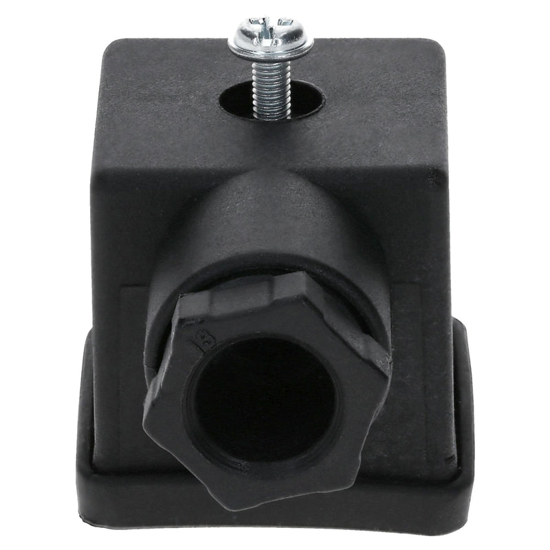 Kalitec Pack of 3 Valve Connectors 3-Pin Black Form A I Contact Surface 27 x 27 mm² I PG9 I Contact Separation 18 mm I Protection IP 65 I Valve Connector for Solenoid Valve I Cube Plug 2-Pin + PE