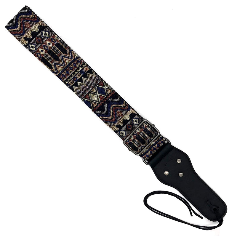 Adjustable Guitar Strap with 2 Strap Locks and 1 Leather Strap Button D