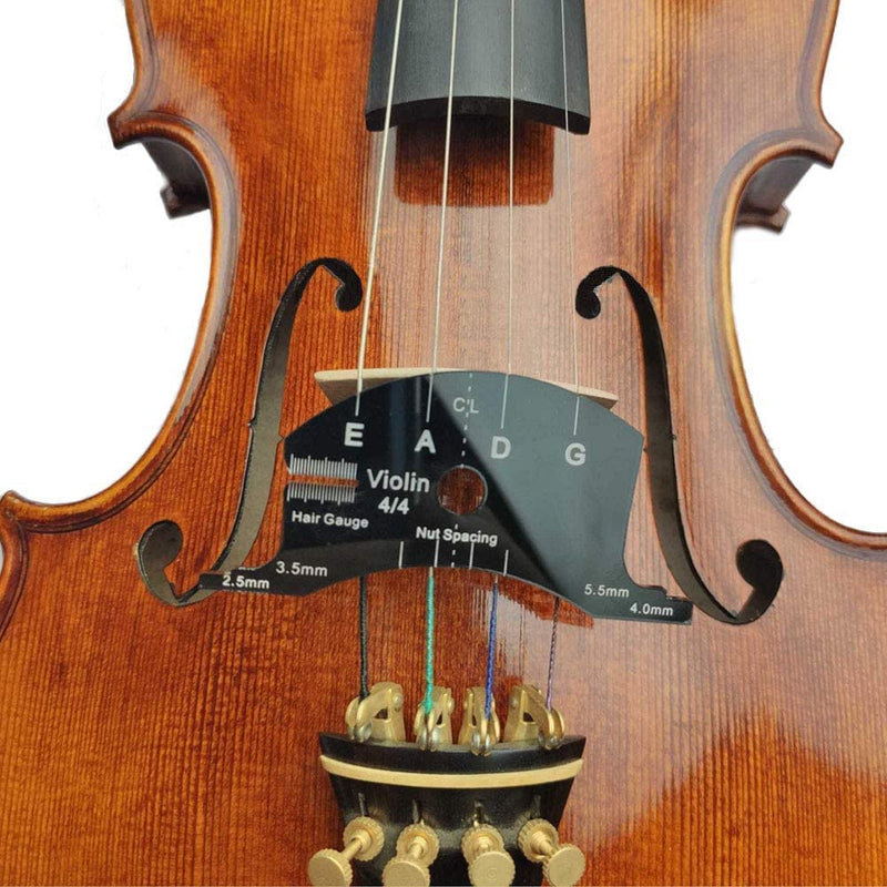 Fitted 4/4 Full Size Violin Maple Bridge with Reference Template Tool Violin Parts Accessories 3Pcs