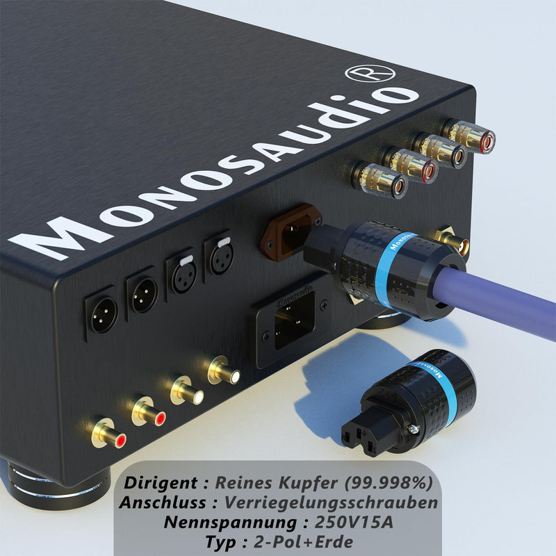 Monosaudio IC71(C) High End IEC Connector Pure Copper Conductor IEC Socket 10A 250V AC IEC C14 Plate Mounting IEC IEC Socket brown