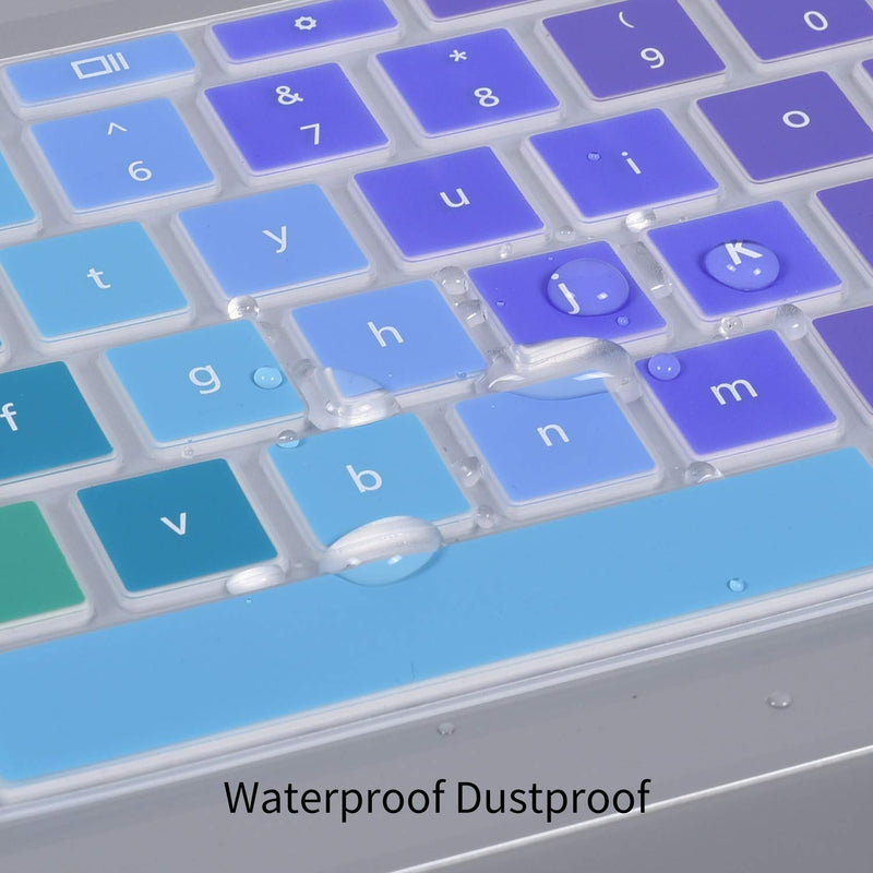 Colorful Keyboard Cover for HP 14 inch Chromebook/HP Chromebook 14-db 14-db0020nr/HP Chromebook 14-ca 14-ca061dx 14-ca064dx /HP Chromebook 14-ak Series/HP Chromebook 14 G2 G3 G4 G5, Rainbow