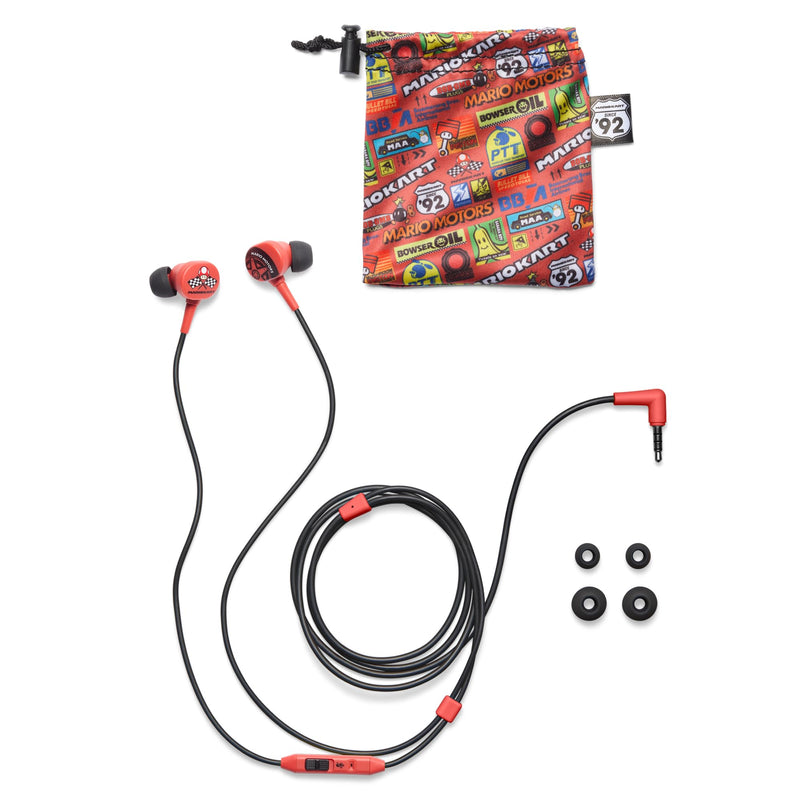 PowerA Wired Earbuds for Nintendo Switch - Mario Kart Motors, 3.5 mm, Wired, Officially Licensed