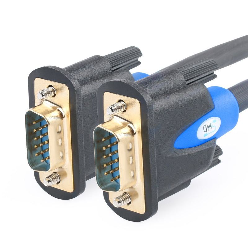SHD VGA Cable, VGA to VGA HD15 Monitor Cable for PC Laptop TV Projector-15Feet 15Feet