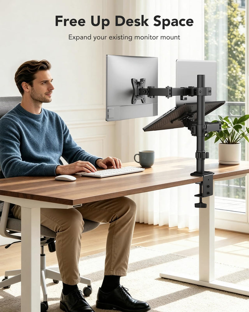 HUANUO FlowLift™ Pro Monitor Arm and HUANUO Universal Full Motion Pole Mount Monitor Arm