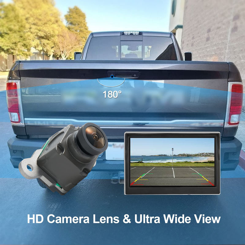 AUTOBABA Rear View Backup Camera, Views Reversing Parking Back Up Camera | Compatible with Dodge Ram 1500 2500 3500 4500 5500 2013-2018, Dodge Viper 2013-2017, Replaces 56038978AL, 590-079