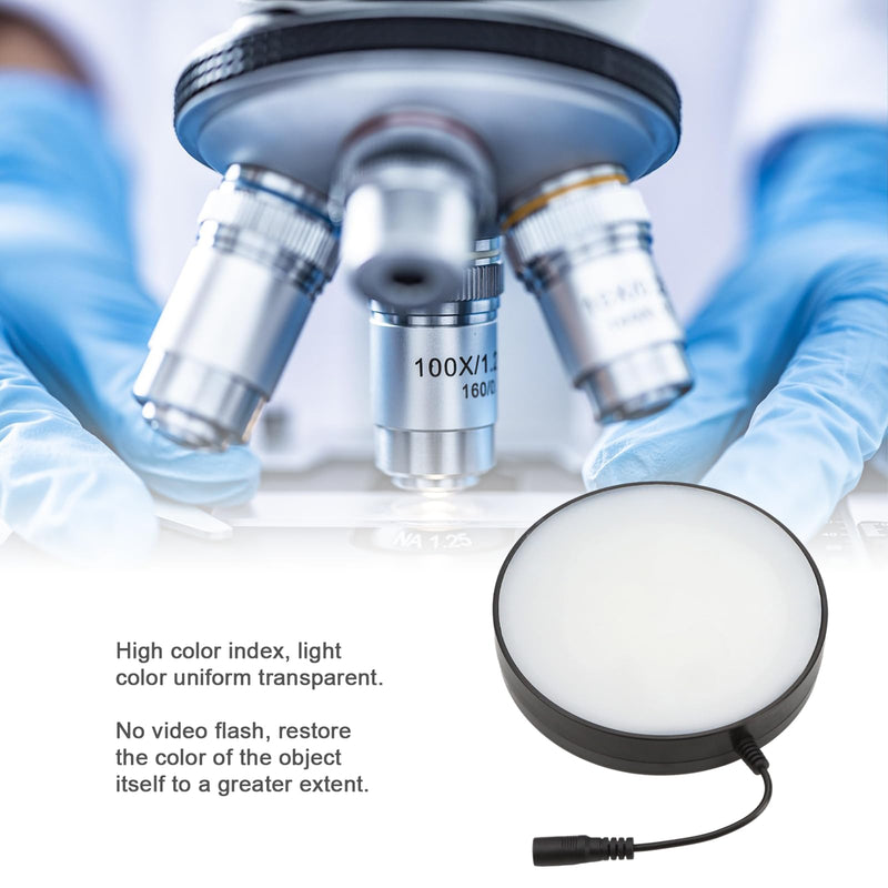 [AUSTRALIA] - Microscope LED Ring Light Illuminator – Adjustable Brightness White Light Source with Power Adapter, Replacement Accessory for Laboratory Stereo Microscopes (US Plug) 