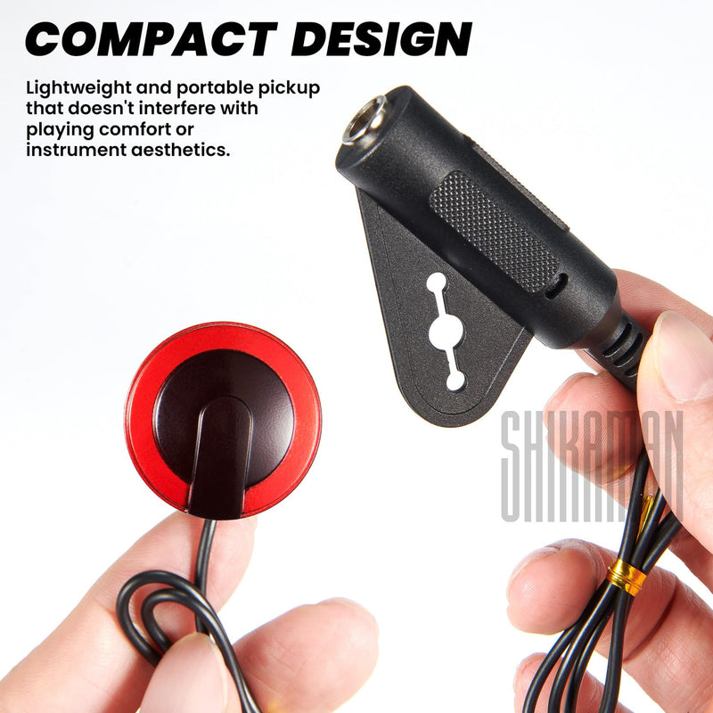 Piezo Contact Microphone Pickups for Guitar, Violin, Viola, Cello, Banjo, Ukulele, Mandolin and More (12 Pack) 12 Pack