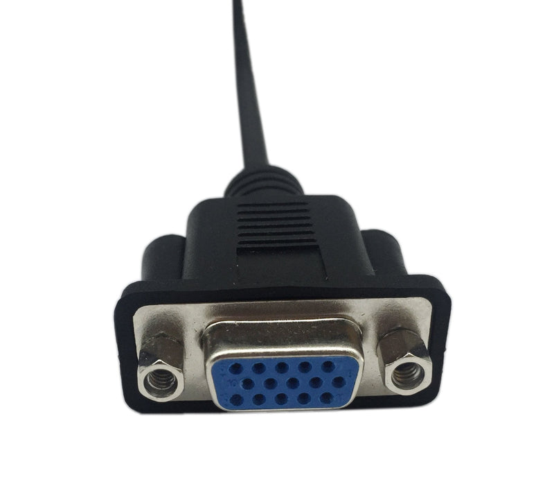 CERRXIAN 1ft VGA SVGA 15 Pin HD15 Female to Female Gender Changer Adapter Extension Video Monitor Cable for PC Laptop TV Porjector（ff）