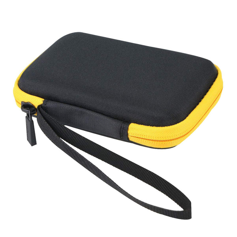 co2crea Hard Travel Case Replacement for WD My Passport Go Cobalt SSD 500G / 1TB Portable External Storage (Black Case + Amber Zipper) Black Case + Amber Zipper