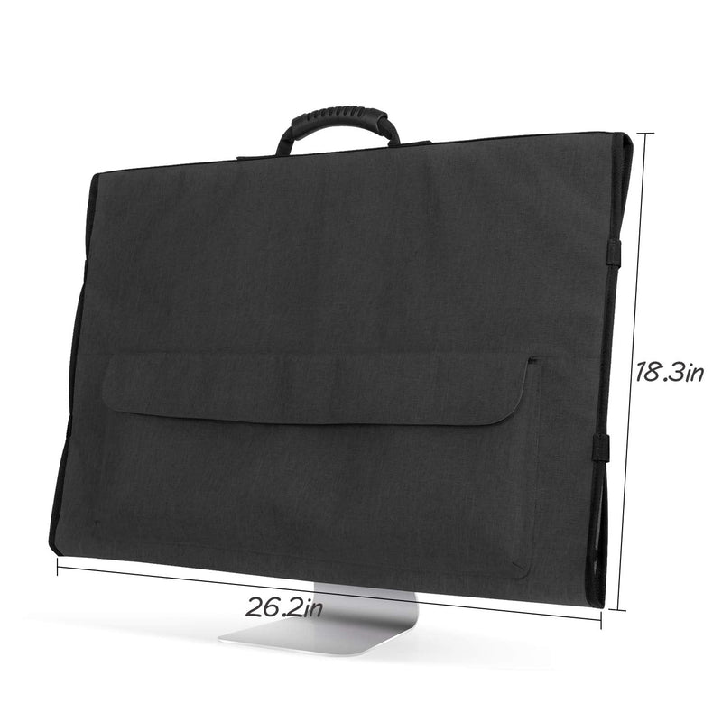 CURMIO Travel Carrying Bag Compatible with Apple 27" iMac Desktop Computer, Protective Storage Case Monitor Dust Cover Compatible with 27" iMac Screen and Accessories, Black, Patent Design