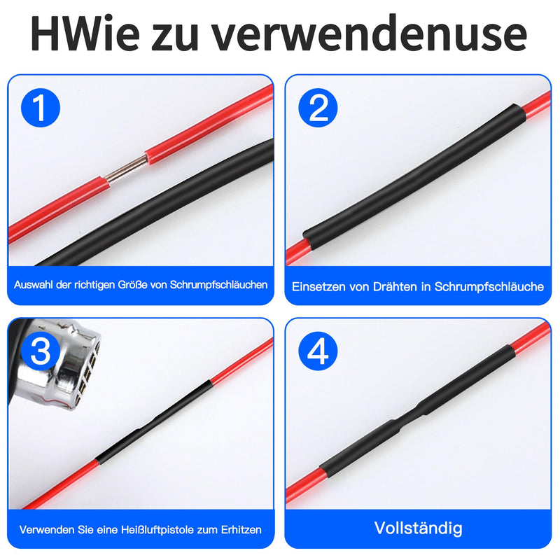 Taiyeestar Heat Shrink Tube with Adhesive (Diameter 19.1 mm x 3 Metres), 3:1 Heat Shrink Tube, Waterproof, Heat Shrink Tubing Black, Heat Shrink Tubes for Cable Insulation, Marking, Cable Bundling, Ø19.1mm x 3m