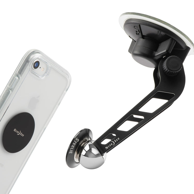 Nite Ize Steelie Windshield Kit - Magnetic Cell Phone Holder for Car Accessories - Sturdy Car Windshield Mount for Cell Phones - Orbiter