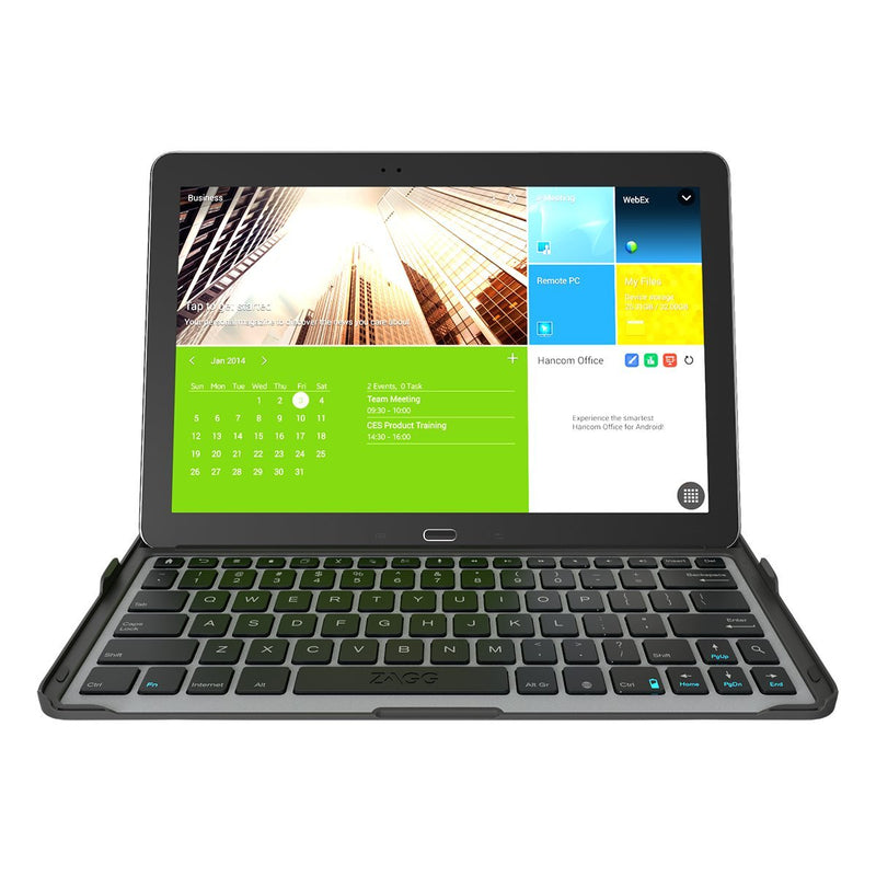 ZAGG Cover Fit Case with Bluetooth Keyboard for Samsung 12.2 Inch Galaxy Note Pro or Tab Pro-Black Black Standard Packaging