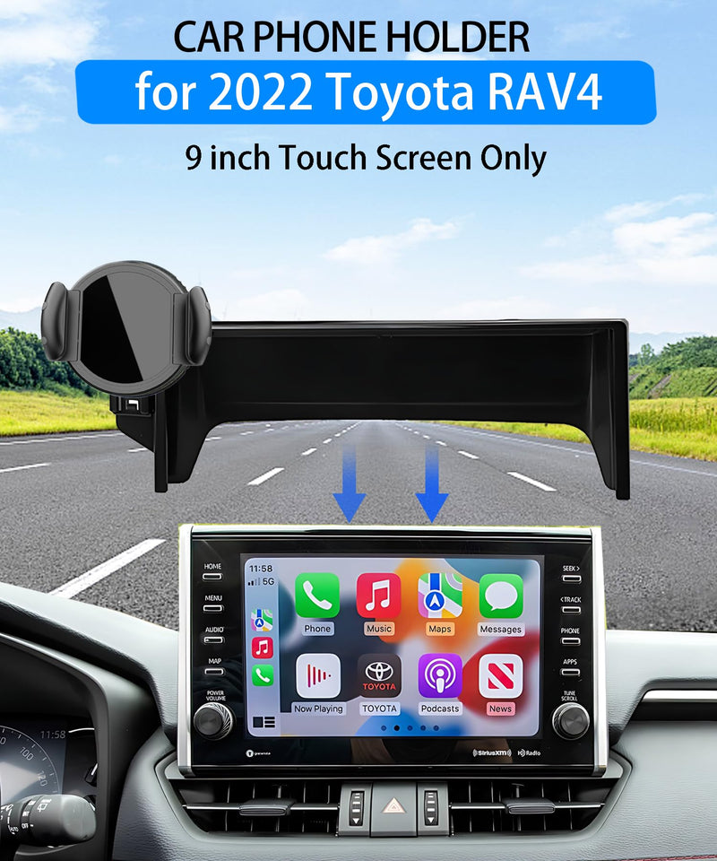 Car Phone Mount for Toyota RAV4 2022 9 inch | 2022 Toyota RAV4 MagSafe Strong Magnets Cell Phone Holder, with Portable Phone Gripper,One-Hand Operation 360° Rotation for 2022 Toyota RAV4(9 Inch)