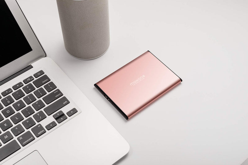 Maxone 500GB Ultra Slim Portable External Hard Drive HDD USB 3.0 for PC, Mac, Laptop, PS4, Xbox one - Rose Pink
