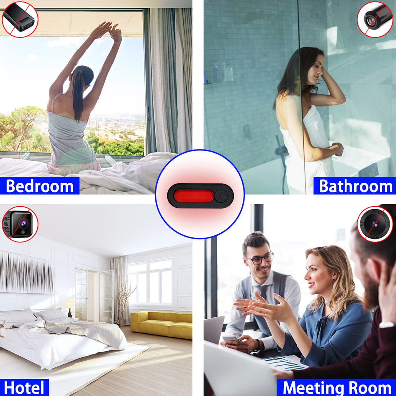 Hidden Camera Detector, LED Hidden Device Detector with Infrared Viewfinders - Pocket Sized Anti Spy Camera Finder Locates Hidden Camera in AirBnB, Hotels and Bathroom