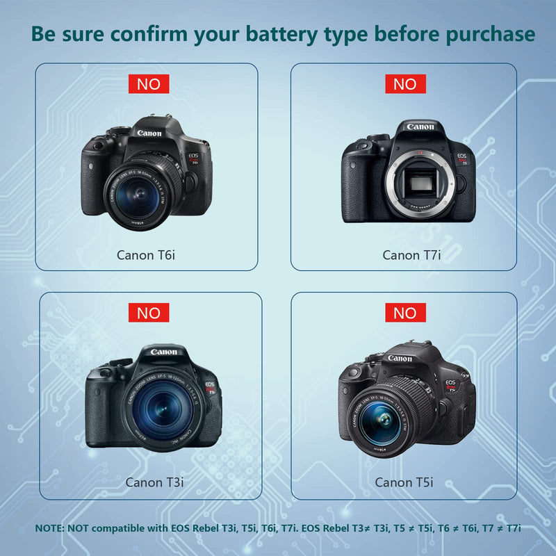 [AUSTRALIA] - Artman LP-E10 Battery and USB Dual Battery Charger for Canon EOS Rebel T7 T6 T5 T3 T100, Kiss X50 Kiss X70 EOS 1100D/1200D/1300D/2000D Digital Cameras(2-Pack 1600mAh) 