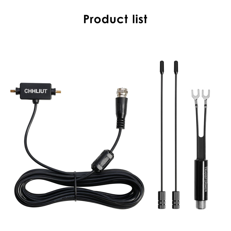 [AUSTRALIA] - Universal FM Radio Dipole Antenna, 75 Ohm, 16ft, Screw F Male Plug for Home AV Audio Stereo Receiver Indoor 
