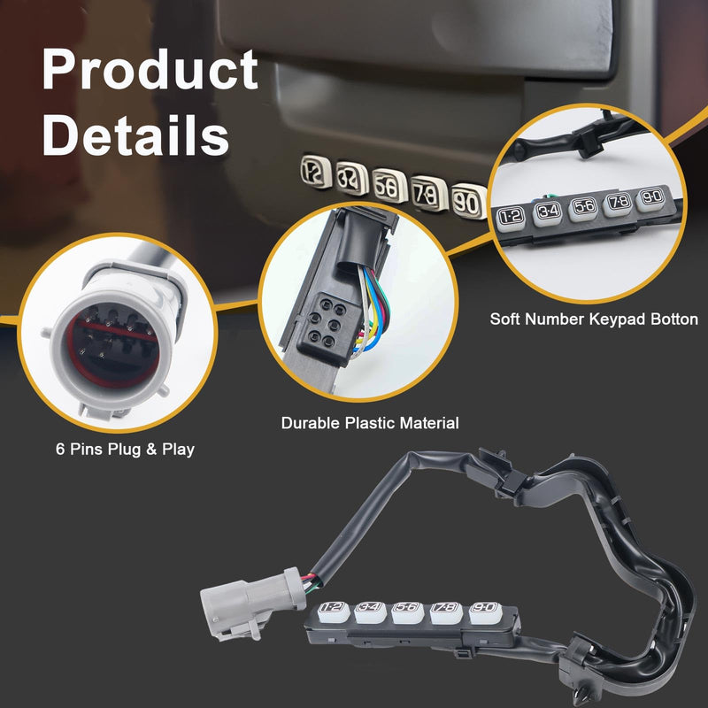 4L3Z-14A626-AAA Keyless Entry Wired Keypad Door Lock Actuator | Compatible with Ford F150 2004-2008, for Lincoln Mark LT 2006-2008, Replace# 4L3Z14A626AAA, Front Left Driver Side for Ford F150 Lincoln Mark LT 2004-2008