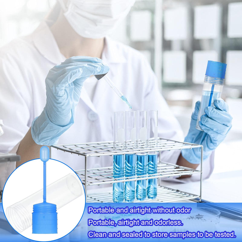 SZSMW 50 Chair Sample Tubes – Sample Tube – Dog Faecal Sample Tube – Suitable for Collecting Various Solids, Liquids or Powders, for Testing Pet Samples, with Stickers