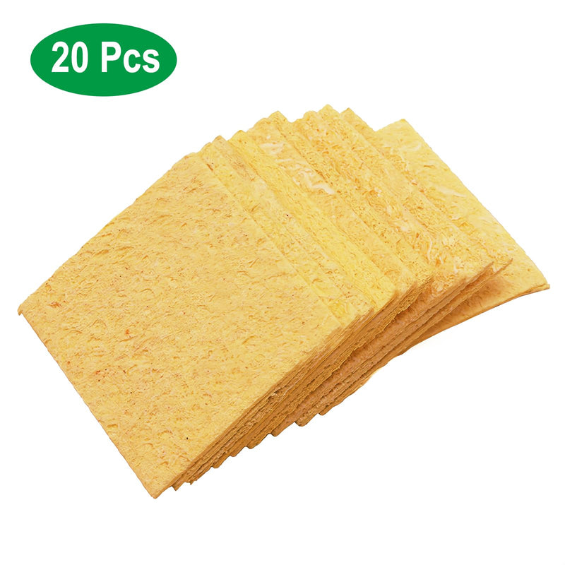 Pack of 20 Professional Soldering Sponge Cleaning Sponge Soldering Iron (6.7 x 6.7 x 1 cm), Cleaner Sponges for Soldering Tips, Soldering Tip Cleaner Sponge & Soldering Tip Reactivator, Soldering 6,7*6,7*1 cm