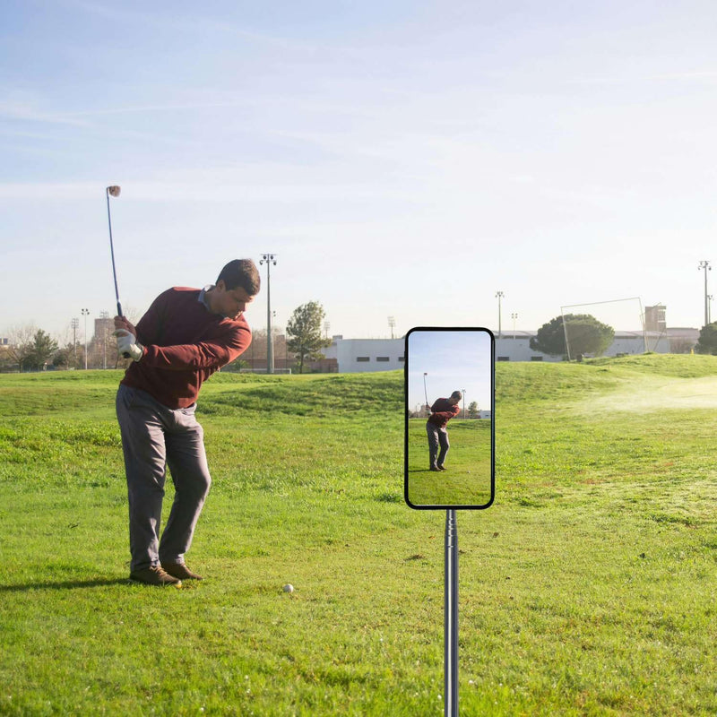 [AUSTRALIA] - Golf Monopod Selfie Stick, Portable Phone Camera Spike Stake for Recording Your Golf Swing, Golf Phone Holder for Training Aid, Golf Swing Camera Pole Mount 