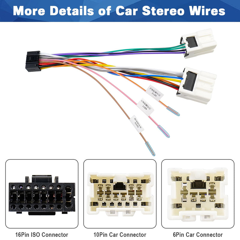 [AUSTRALIA] - Car Radio Wiring Harness Compatible with Nissan Maxima Altima Pathfinder Frontier Xterra Titan Armada Infiniti Stereo Wire Connector Adapter Plug Cable 
