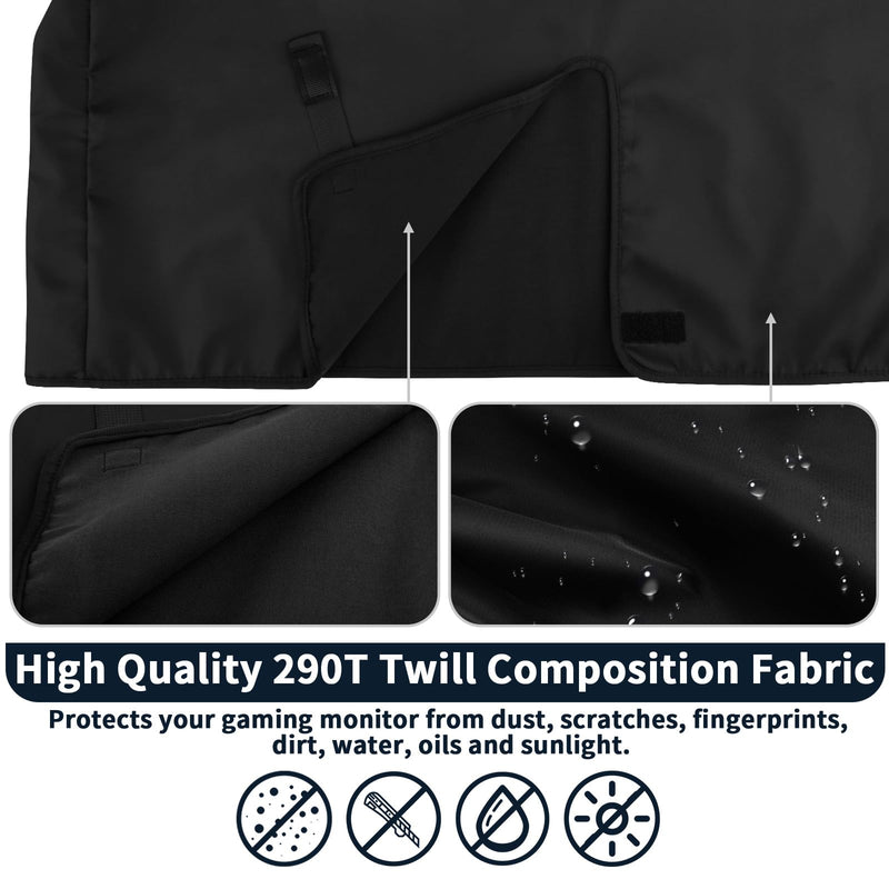 Monitor Cover for 27 29 30 inch 21:9 UltraWide PC Monitor | Anti-Static Monitor Dust Cover Compatible with Sceptre 30" Curved Gaming Monitor 21:9 2560x1080 Ultra Wide Ultra Slim, Black