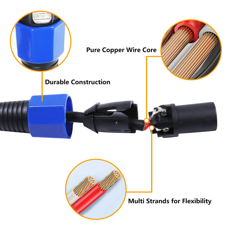 15 Feet Pack of 2 SpeakOn to XLR Cable - 2pcs Speak-On Male to 3 Pole XLR Female Extension Wire - 15ft. DJ PA Stage Audio Jack Microphone 3 Pin Connection Wiring with Twist Lock 15ft. - 2 Packs