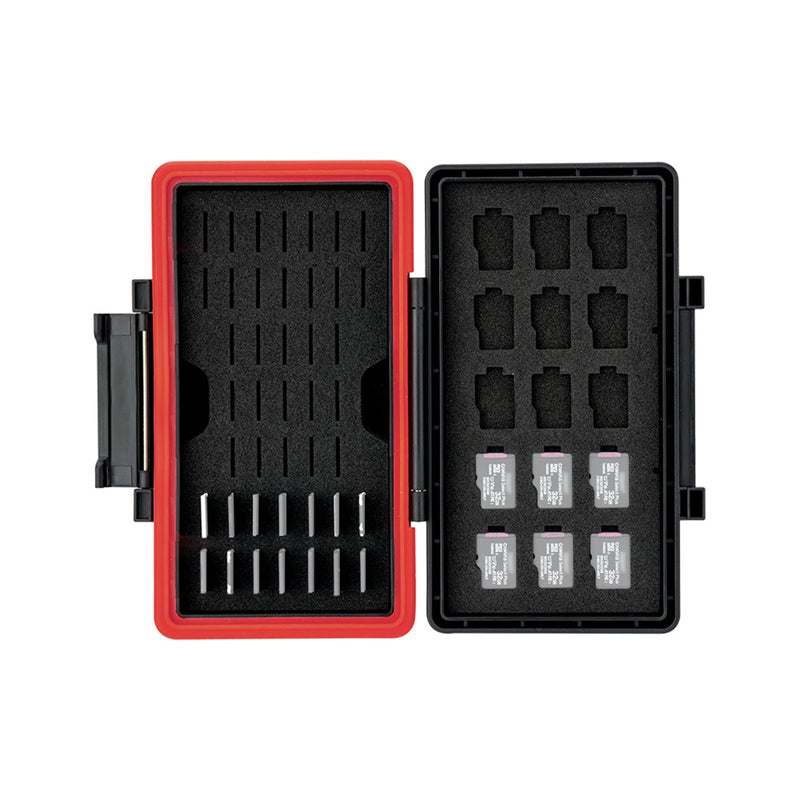 Kiorafoto 58 Slots TF Micro SD Memory Card Case Holder Water-Resistant Anti-Shock Storage Organizer with Labels & Notepaper for 58 TF MSD Microsd Microsdhc Microsdxc Memory Cards *2022 Vertical Style for 58 Micro SD