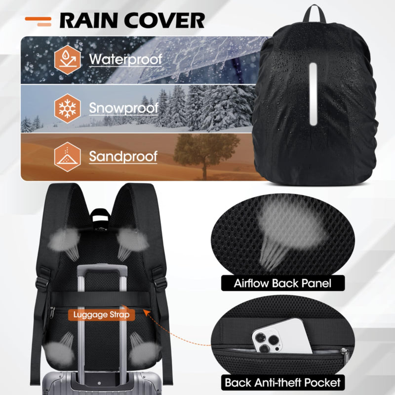 SDYSM Camera Bag Backpack Professional for DSLR SLR Mirrorless Camera Waterproof Laptop Back Pack 14 Inch with Rain Cover Anti Theft Travel Case Large Capacity Photography Backpack Black | 14 Inch Waterproof Camera Laptop Backpack with Rain Cover Anti ...