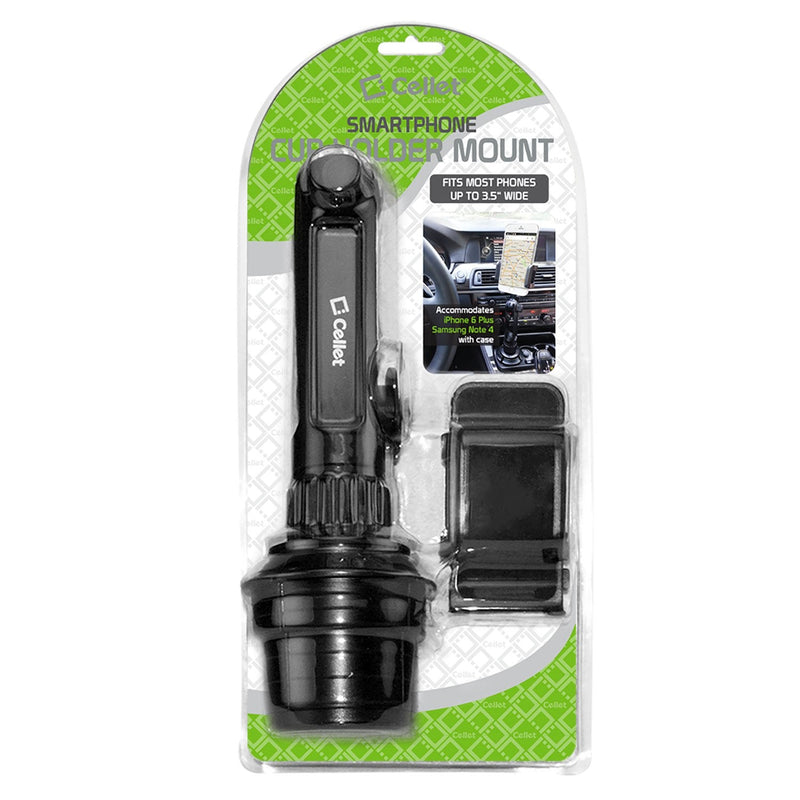 Cellet Car Cup Holder Mount, Cradle, Twist Expandable Base to fit All Cup Holder Compatible for Apple iPhone 13 Pro Max Mini 12 11 SE XS XR X 9 9Plus and All iPhones