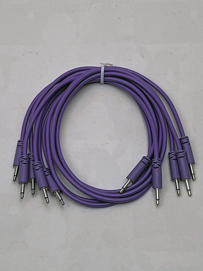 [AUSTRALIA] - Luigi's Modular Supply Spaghetti Eurorack Patch Cables - Pkg of 5 Purple Cables, 36" (90 cm) 