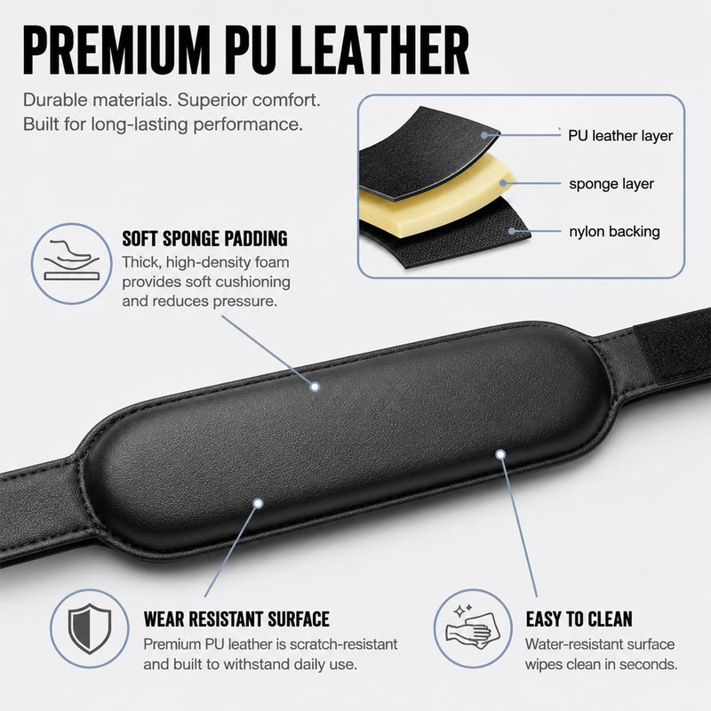 Headband Fit for DJI Goggles N3,Easy to Wear,Comfortable Pu Leathe Head Brace Belt Decompression,Decompression Headwear