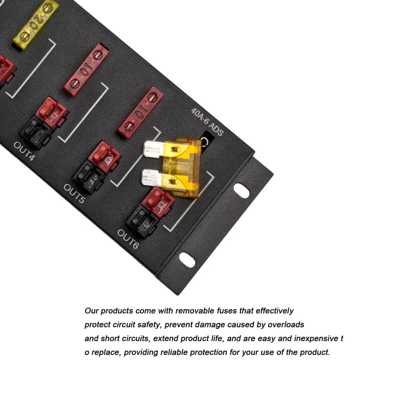 1 in 6Connector Power Divider Power Board 40A Power Pole Distribution Block | Power Pole Distribution Block Power Splitter Distributor Source Strip(1-6)