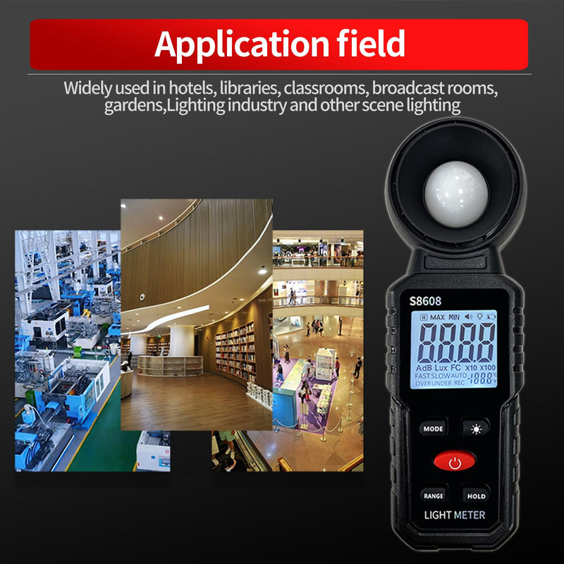 [AUSTRALIA] - Digital Illuminance Meter Light Meter 20Lux to 200,000Lux Meter/18,500FC,Luxmeter for Photography Grow Plants Led Photometer Lighting Intensity Brightness Measurement 