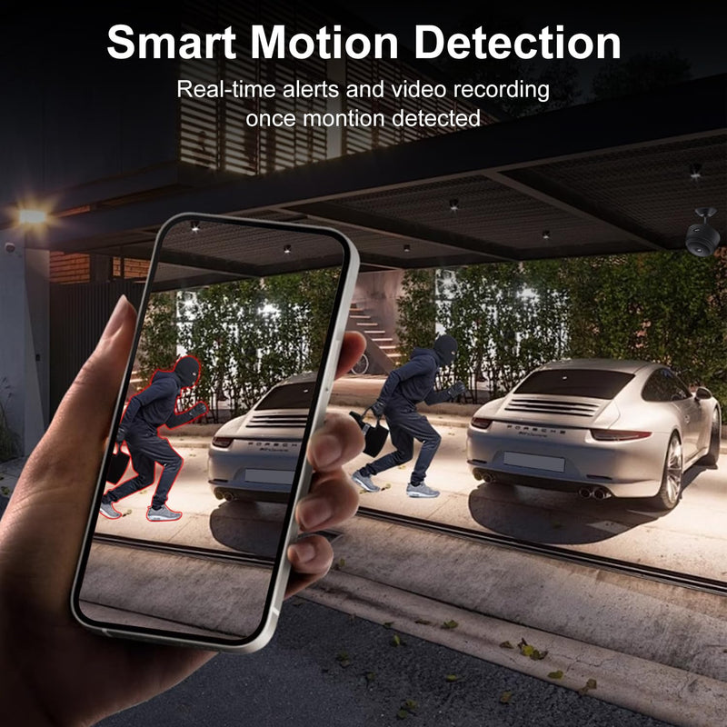 Hidden Camera - Spy Cameras - Nanny Cam - WiFi Wireless Cam - 1080P HD Small Camera with Motion Detection and Night Vision，Security Cameras for Home/Office/Baby Monitoring-A9 Black