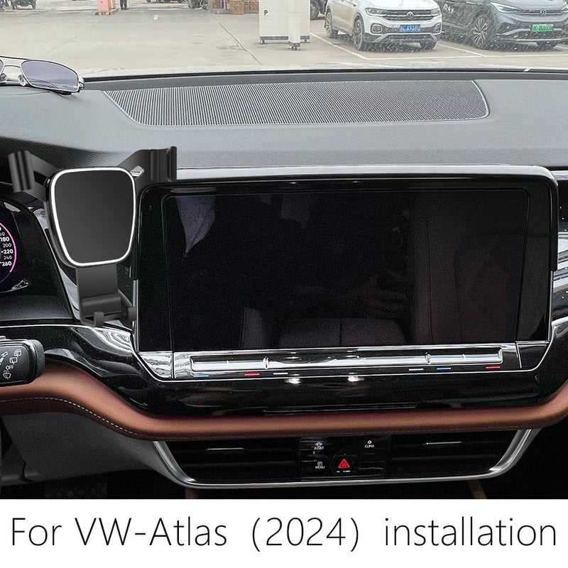 Car Phone Holder for VW Atlas 2024 2025 2026，Atlas Cross 2024 2025 2026 Auto Accessories Navigation Bracket Interior Decoration Screen Mobile Cell Phone Mount case