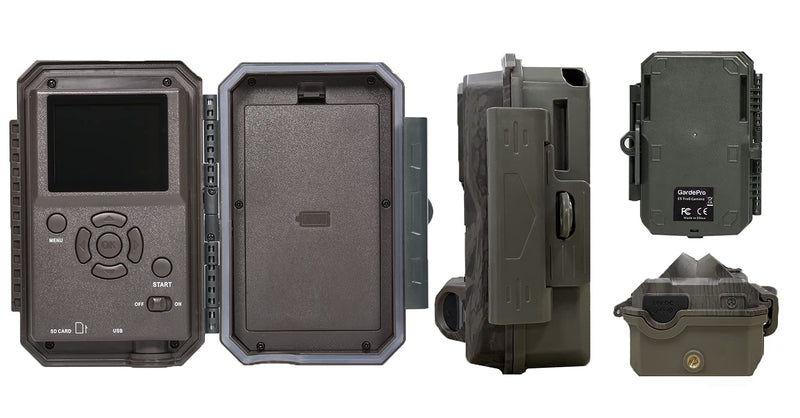 GardePro E5 Trail Camera, 48MP 1296p, Game Camera with Ultra Fast 0.1s Motion Activated, 100ft Night Vision, 90ft Detection Distance for Outdoor Wildlife Scouting, Hunting, Camo E5 Camo