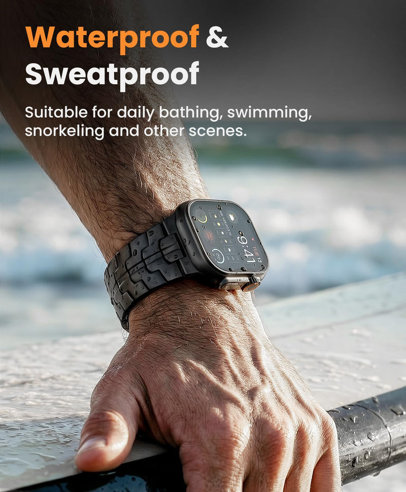 Grade 5 Titanium Band for Apple Watch Ultra 3/2/1 49mm & Series 11/10 46mm, DLC Coating Anti-Scratch Ultra 3 Band with Small-Link Design for Precise Fit, Secure Butterfly Clasp Band for Men Black Band Width 26-22mm Taper