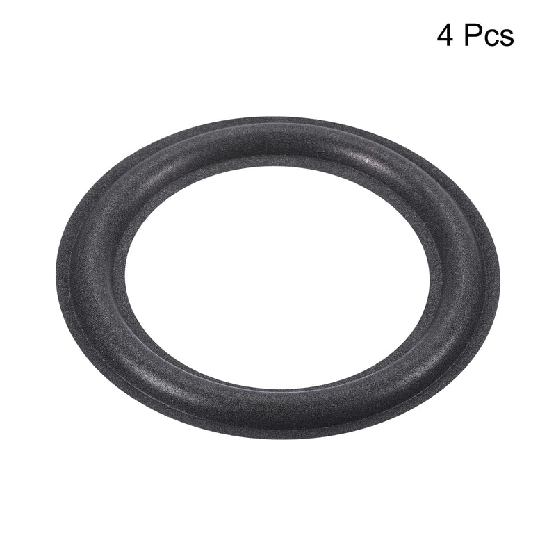 MECCANIXITY Rubber Speaker Foam Edge Surround Rings 5 Inch 85mm x 130mm Perforated Subwoofer Rings Replacement Parts for Speaker Repair or DIY Gray 4 Pcs