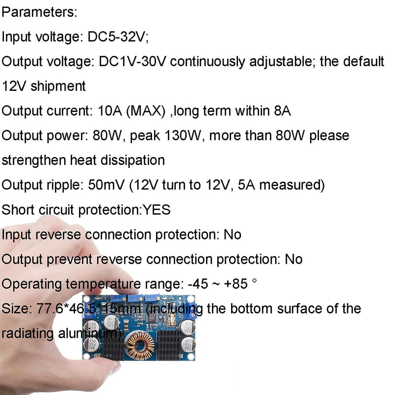 [AUSTRALIA] - Youmile LTC3780 Boost Converter DC 5V-32V to 1V-30V 10A Constant Voltage Current Automatic Converter Step-Up Down Controller Charging Module with Cable 
