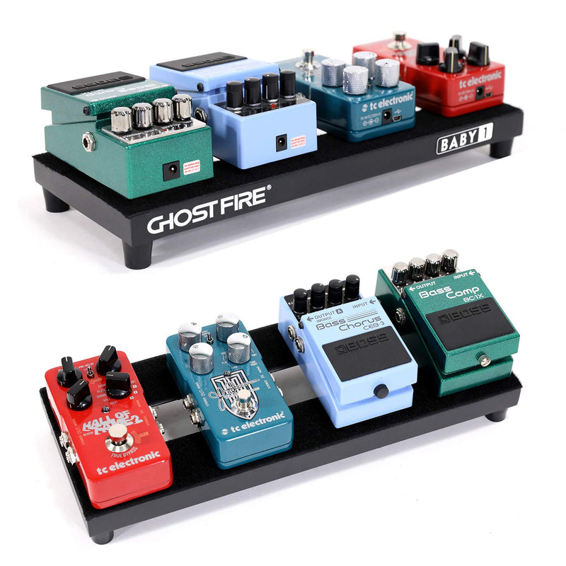Ghost Fire Guitar Pedal Board Aluminum Alloy Effect Pedalboard,V Series (V-BABY1-PB(13.7''x5.5'')) 13.7''x5.5''