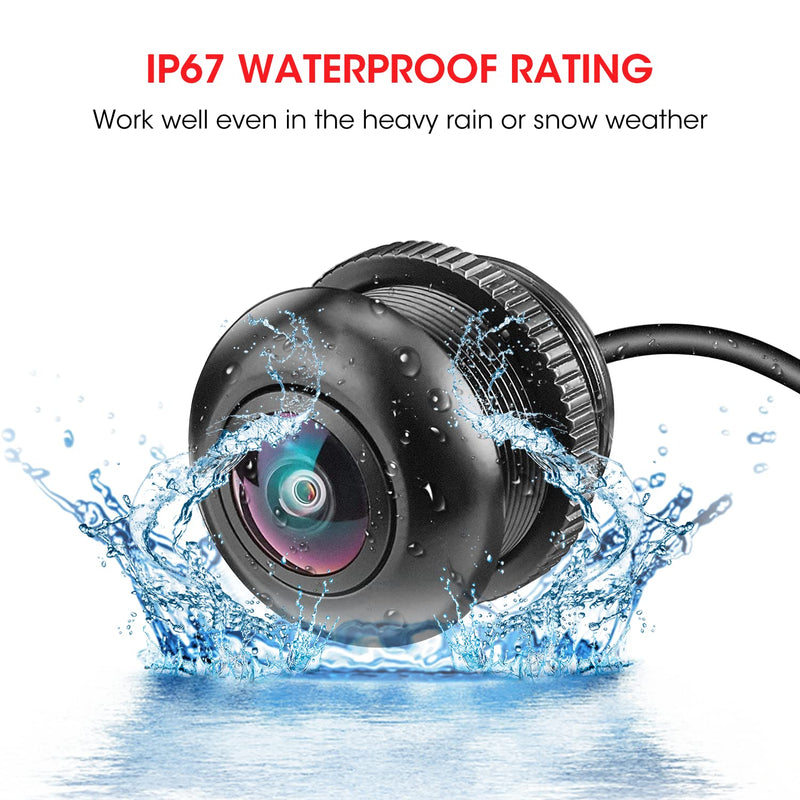 Front Camera for Polaris RZR, 7-Inch Ride Command, 720P HD, 170° Wide Angle | IP67 Waterproof, Rugged Aluminum Housing, Low-Light Ready, Helps See Front-Wheel Blind Spots on Trails and Tight Terrain