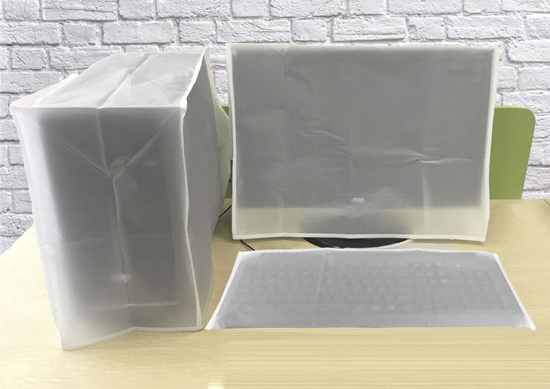 SZBRO Computer Dust Cover, Monitor +Keyboard+CPU Tower Desktop 3 Pieces Set PC dust Proof Computer Covers Case (25'' Monitor Set) 25'' Monitor Set