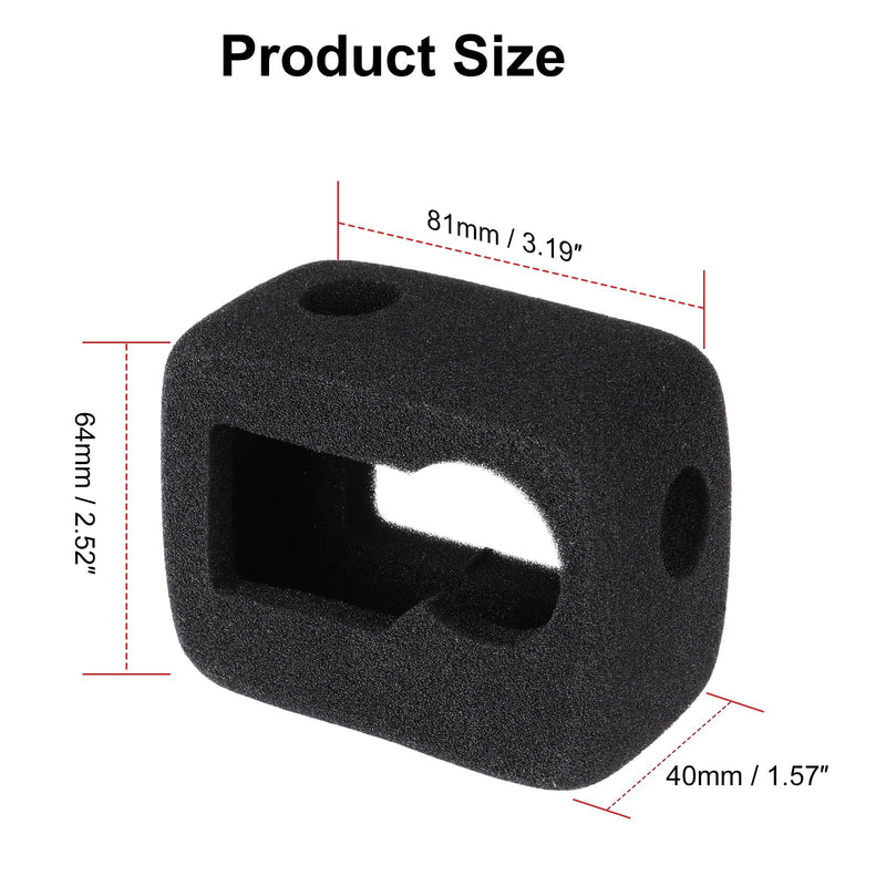 HSU Windslayer Cover for DJI Osmo Action 4/3 Action Camera, Windslayer Cover Housing Frame Case, Video Noise Reduction Accessory (2 Pack)