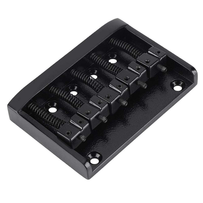Kadimendium Bass Bridge Tailpiece Good Texture Metal Bass Bridge for 5 String Bass(black)