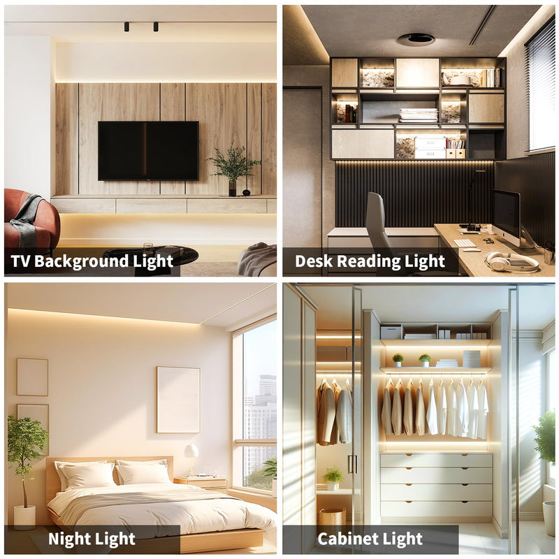 24V COB Led Strip Lights WarmWhite 3000K, 32.8FT/10M CRI 93+ Cob Led Tape Lights 3200Leds Flexible Dimmable Lights Strip for Bedroom, Mirror, Cabinet, Kitchen Room Decor(Only Strip) Warm White(not included power adapter)