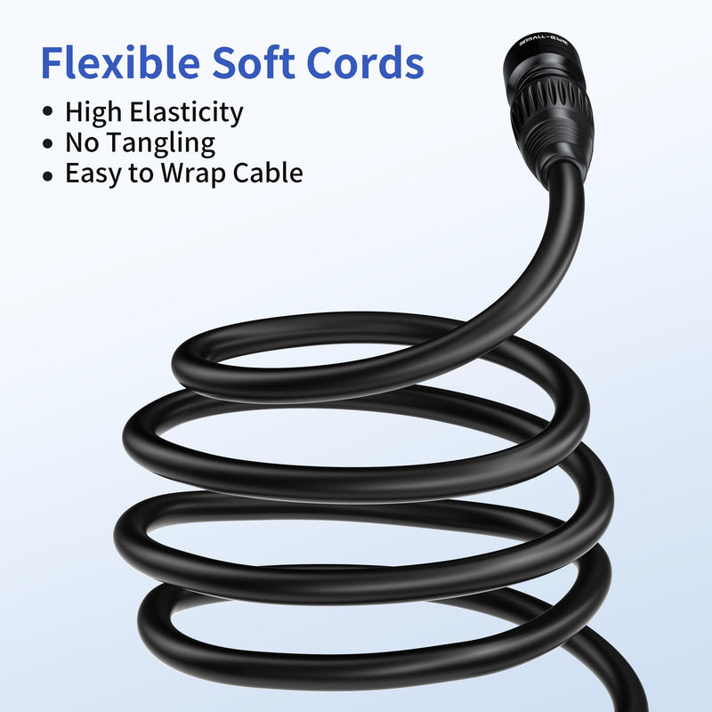 SMALL-EYE 5 Pin DMX Cable Female to Female 25 ft 2-Pack – 4-Core Shielded Jumper for DMX512 Signal Splitters and Patch Panels 25 feet -2 Packs